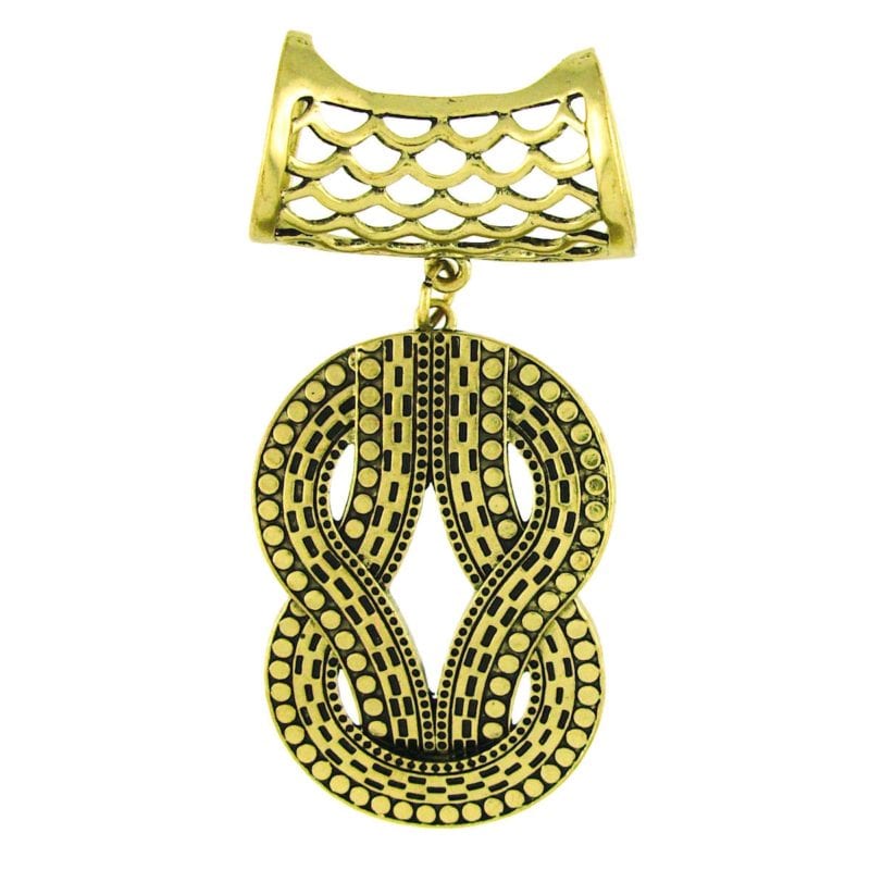 Clip à Foulard En Métal Doré - Longueur 4 Cm - Occasion - Accessoire Mode Rétro