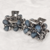 Petite pince crabe argentée Toya (lot de 2)