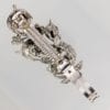 Grande barrette à cheveux argenté fleurs Carmila