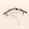 Petite barrette à cheveux argentée fleurs Mia