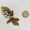 Grande barrette à cheveux doré feuilles Imani