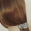 Grande barrette à cheveux argenté Gala