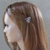 Petite pince cheveux crabe argentée Cristy