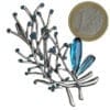 Broche Dunia Strass en Cristal - Bleu