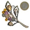 Broche Feuille Strass en Cristal - Orange