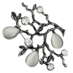 Broche Strass Cristal BR091 - Épingle De Décoration Pour Mariage, Gâteau, Invitation Ou Bijoux