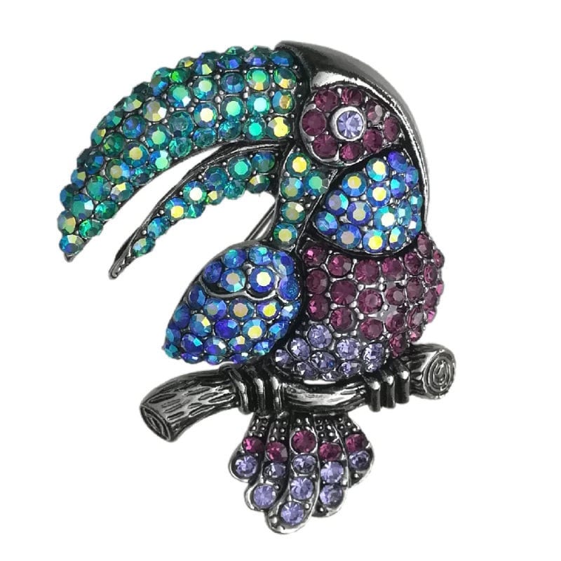 Pince à Cheveux Broche Papillon Argent Cristaux Strass - Your Perfect Gifts