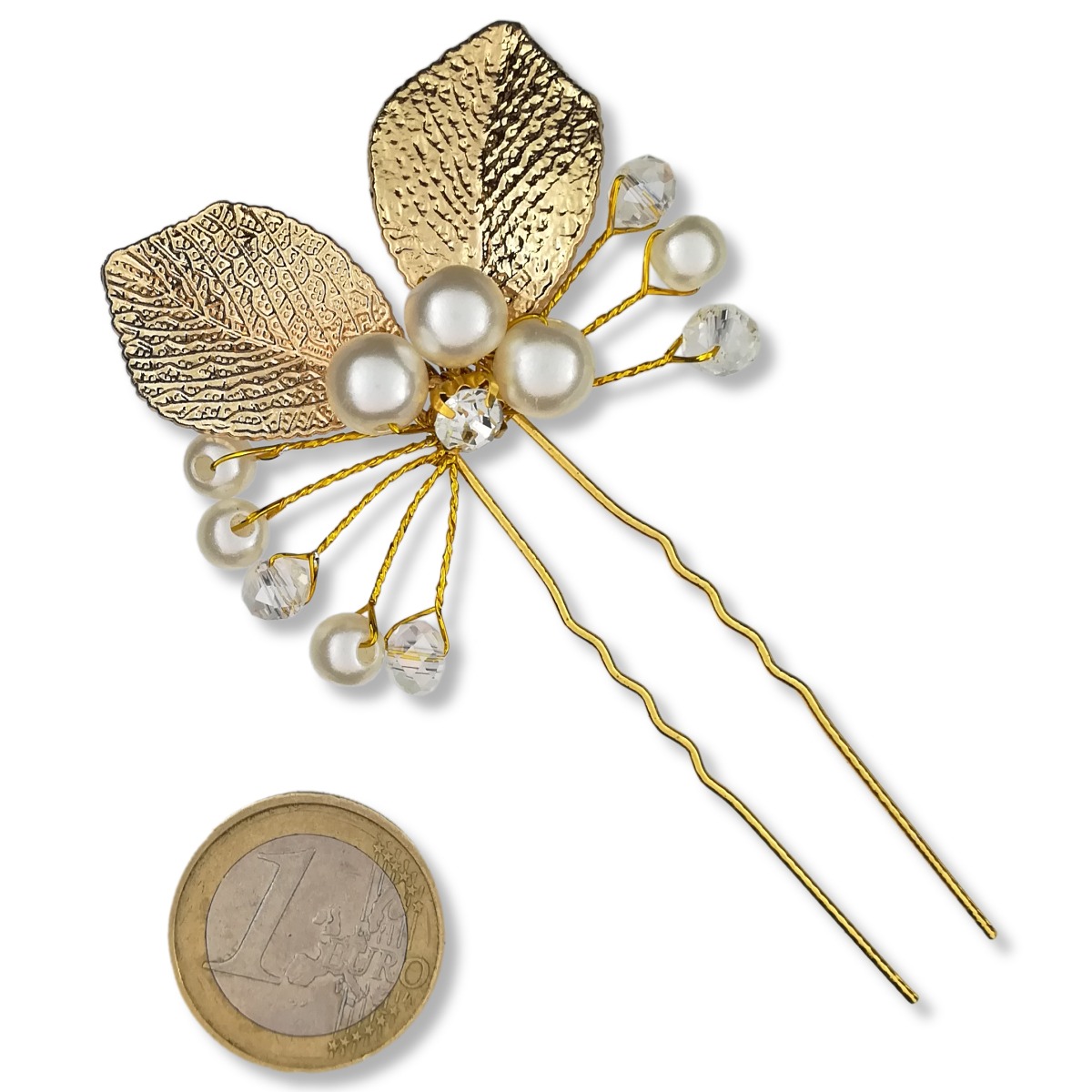 Lot de 10 petites pinces à cheveux en perles avec motif