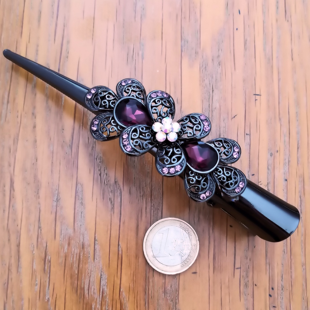 Lot De 3 Pinces À Cheveux Fleur Femme - Pinces À Cheveux Strass Métallisées - Décoration Cheveux Longs - Élégante à Prix