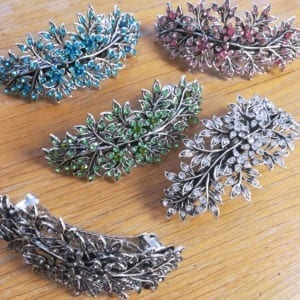 Grande Barrette à Cheveux Argentée Velloma