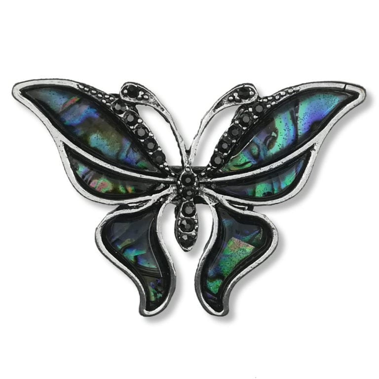 Broche Papillon Strass Cristal Pour Décoration De Mariage - Réf. BR115, NEUVE Sans Emballage